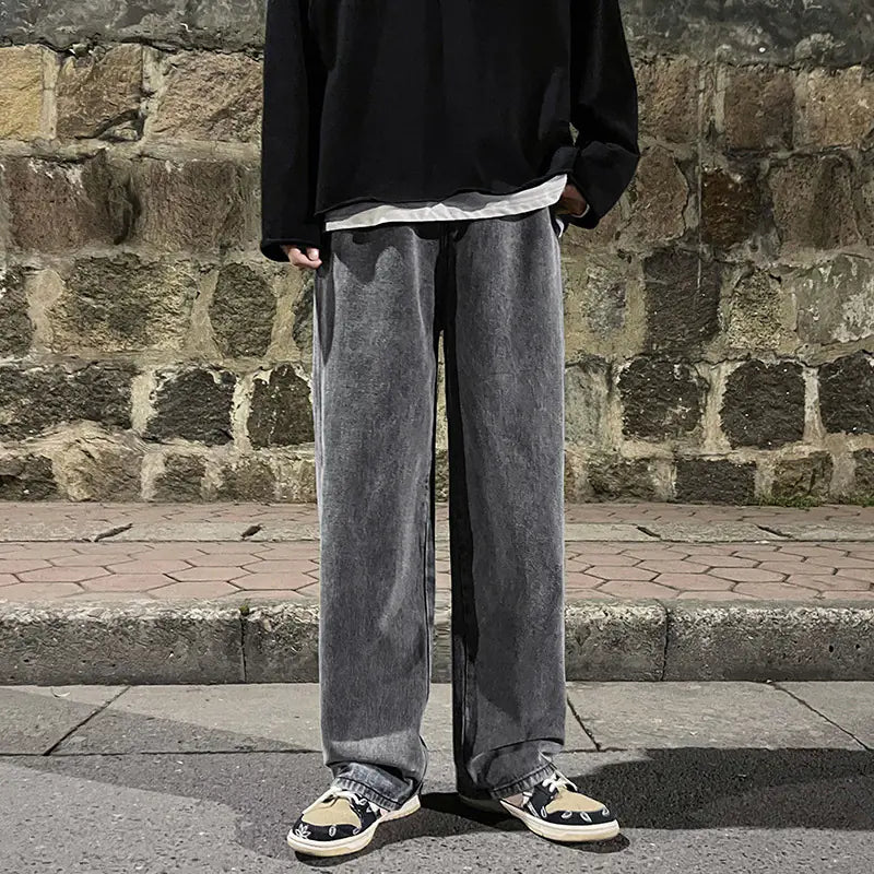 Style Loft Collection Like It Or Love It Loose Fit Denim Wide-Leg Pants