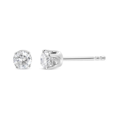 Style Loft Collection Brilliant-Cut 14K White Gold 5/8 Ctw Round Lab Grown Diamond Classic 4-Prong Push back Stud Earrings (F-G Color, VS1-VS2 Clarity)