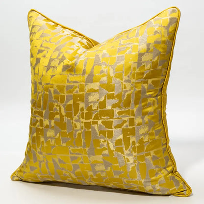 Style Loft Collection Golden Geometric Square Pillowcase