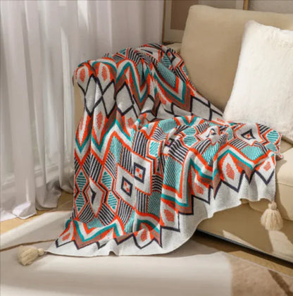 Style Loft Collection Native Geometric Sofa Cover Blanket