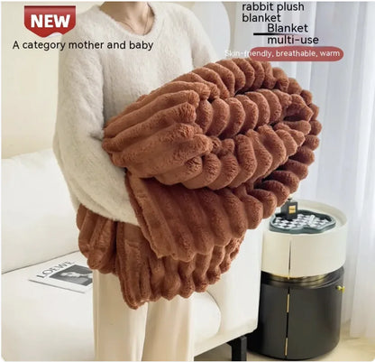 Style Loft Collection Double-Sided Soft Vegan Velvet Fur Blanket