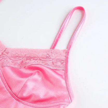 Style Loft Collection Satin Ribbon Crop Top Cami