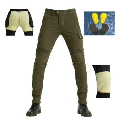 Style Loft Collection AutoStyle Drop-Resistant Multi-Pocket Biker Pants