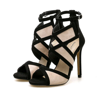 Style Loft Collection Colorful Suede Peep-Toe High Heels