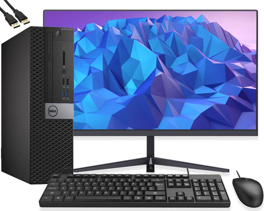 Style Loft Collection x Dell OptiPlex 5050 Small Form Factor Desktop Computer Bundle PC Set with 21.5" FHD Monitor Intel Core i5-6500 16GB RAM 256GB SSD Keyboard & Mouse Wi-Fi HDMI VGA DP Windows 10 Pro (Renewed)