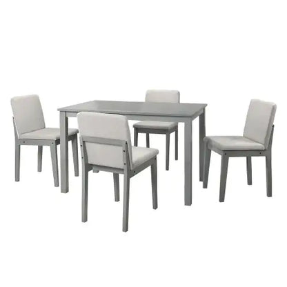 Style Loft Collection Grey 5pc Dining Room Set