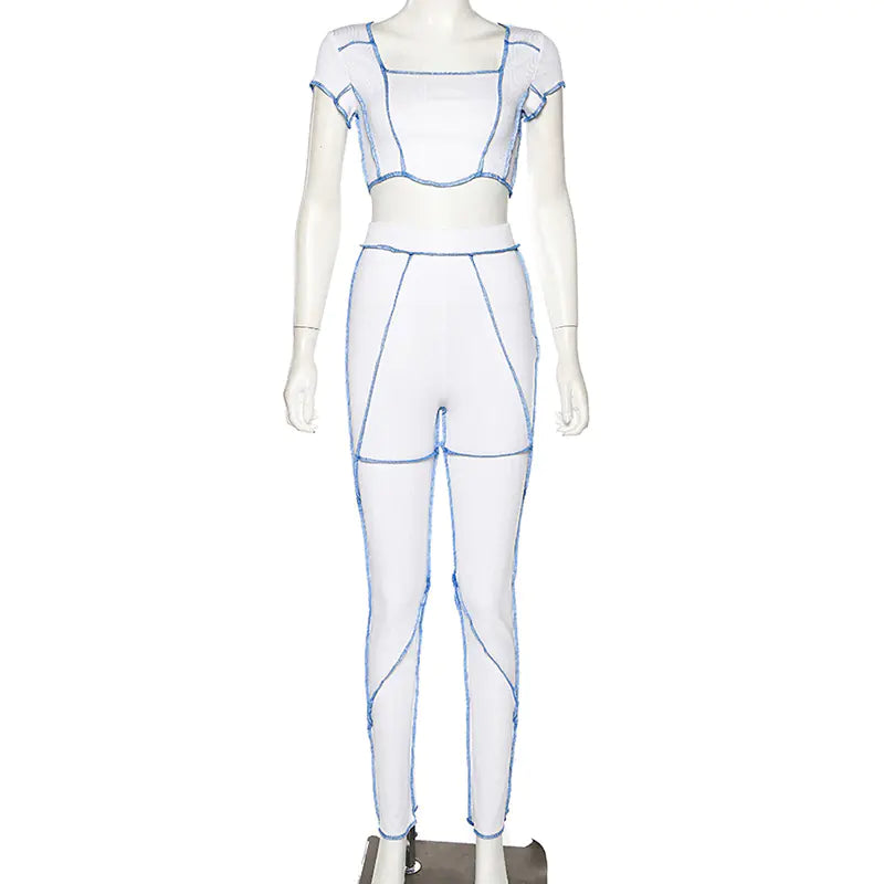 Style Loft Collection What's Your Name Crop Top and Pants Set