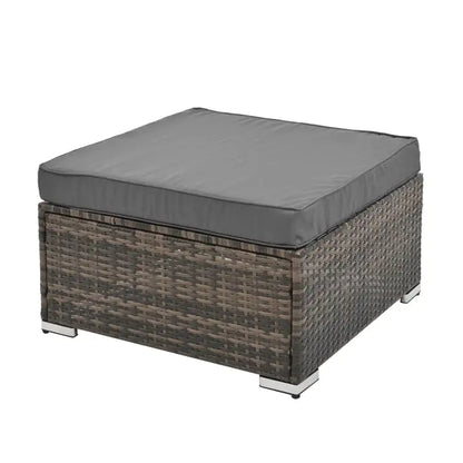 Style Loft Collection Outdoor Wicker Patio Furniture with Tempered Glass Coffee Table
