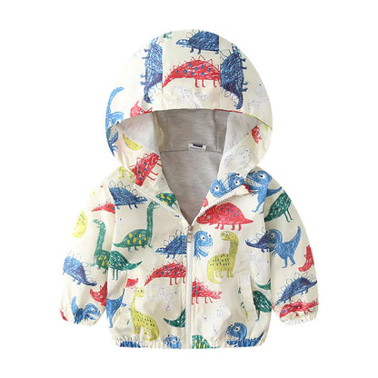 Style Loft Collection Cartoon Dinosaur Windbreaker Jacket