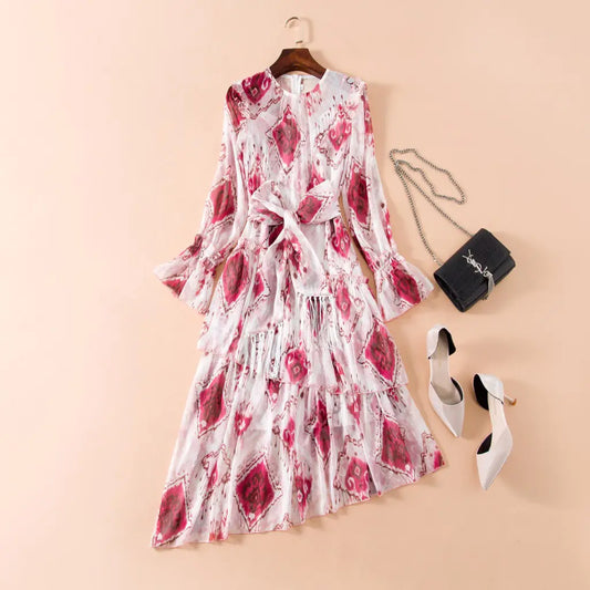 Style Loft Collection Just A Normal Day Elegant Asymmetrical Long Sleeve Dress