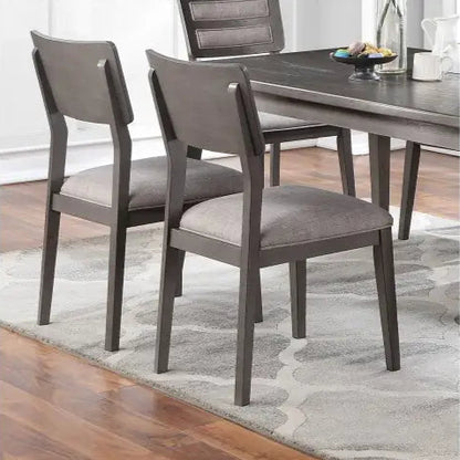 Style Loft Collection Elegant Brown and Grey Dining Side Chairs Set of 2