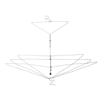 Style Loft Collection Black Crystal Body Necklace