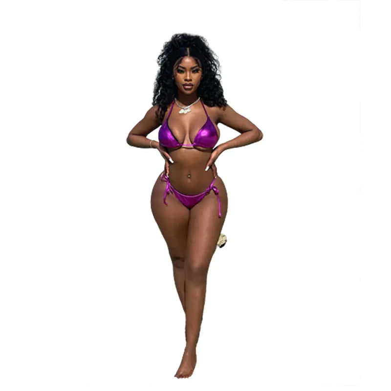 Style Loft Collection Starships Meant To Fly Backless Reflective Bikini Set