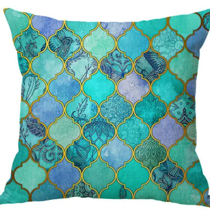 Style Loft Collection Cotton-Linen Abstract Geometric Cushion Cover