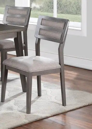Style Loft Collection Elegant Brown and Grey Dining Side Chairs Set of 2