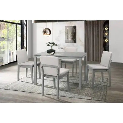 Style Loft Collection Grey 5pc Dining Room Set