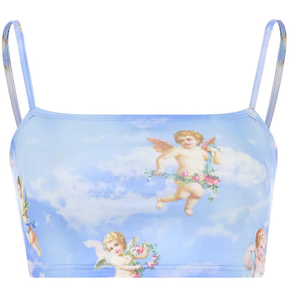 Style Loft Collection Rose Angels Cropped Tank Top