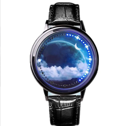Style Loft Collection Waterproof Leather LED Touch Screen Couples Watch