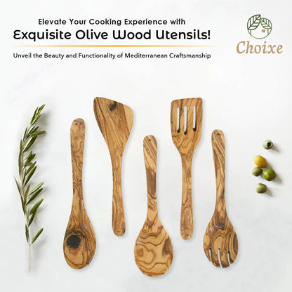 Style Loft Collection 5 Piece Olive Wood Kitchen Servers Set