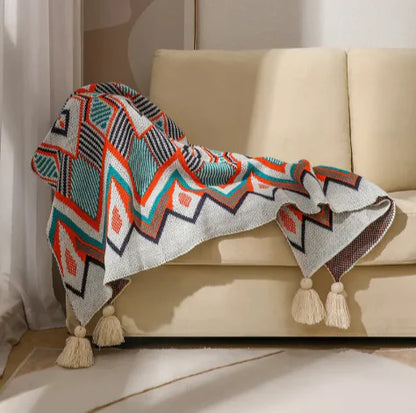 Style Loft Collection Native Geometric Sofa Cover Blanket