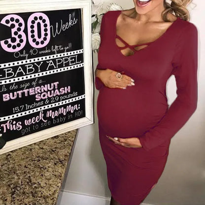 Style Loft Collection Who Gonna Check Me Bell Sleeve Maternity Dress