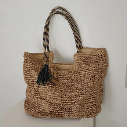 Style Loft Collection Woven Outer Banks Tote Shoulder Bag