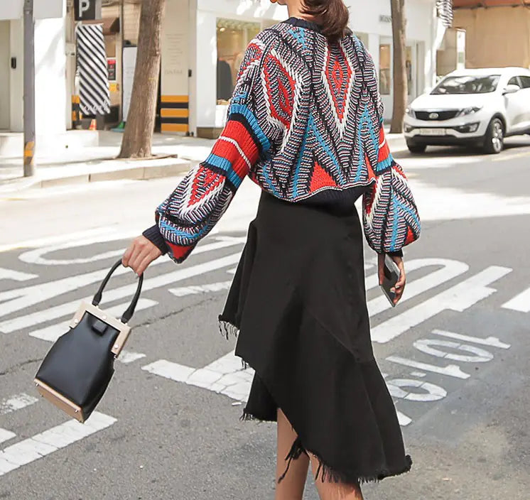 Style Loft Collection Diamonds Are Forever Lantern Sleeve Sweater