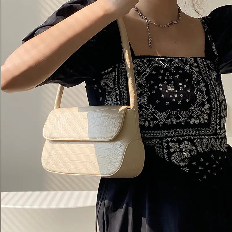 Style Loft Collection Vegan Crocodile Saumur Underarm Bag