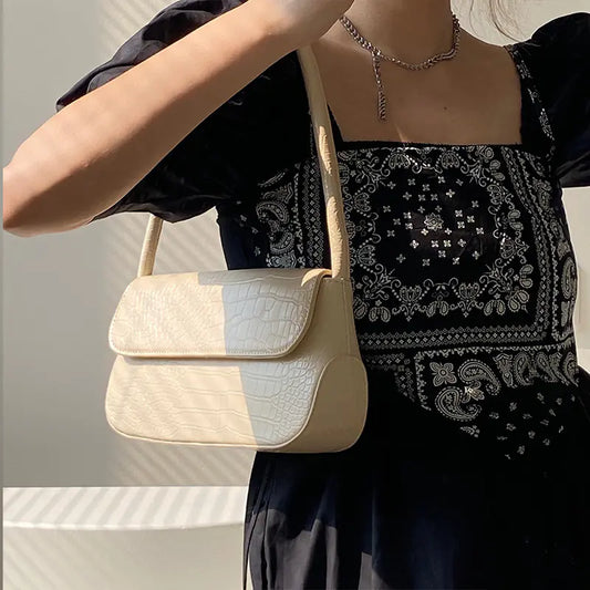 Style Loft Collection Vegan Crocodile Saumur Underarm Bag
