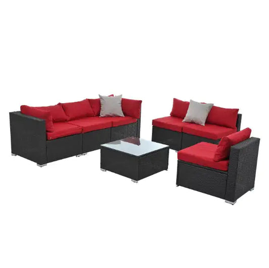Style Loft Collection Rattan & Tempered Glass Patio Set