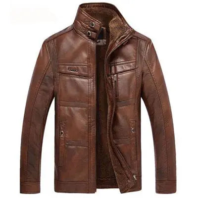 Style Loft Collection Cannstatt Fleece Lined Vegan Sheepskin Leather Jacket