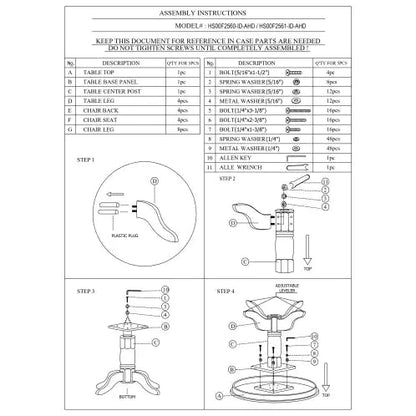 (.24) Style Loft Collection Classic Round 5pc Dining Set