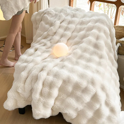 Style Loft Collection Rabbit Fur Velvet Blanket