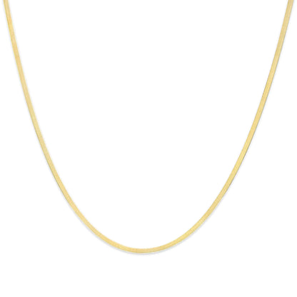 Style Loft Collection Unisex Solid 14K Gold 2.8mm Imperial Herringbone Chain Necklace