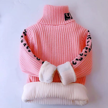 Style Loft Collection BabyStyle Cuvette Cashmere and Velvet Leopard Sweater