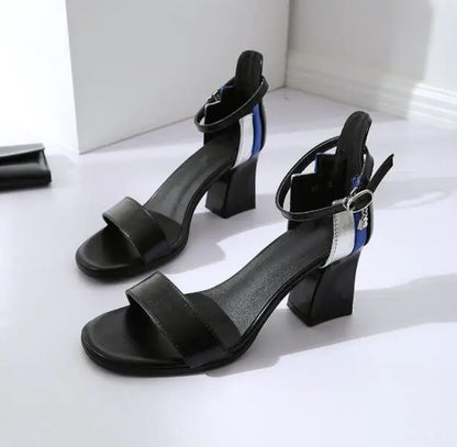 Style Loft Collection Hellenes Winter Black Sandals