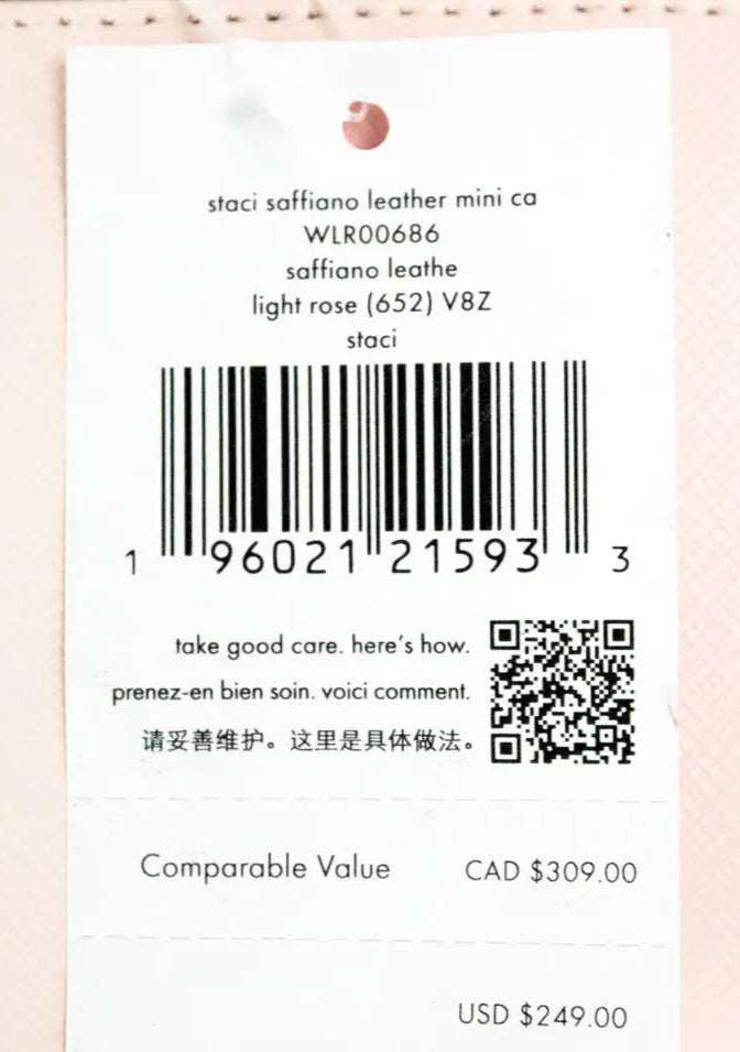 (.2) Style Loft Collection x Kate Spade Staci Mini Light Rose Leather Camera Crossbody