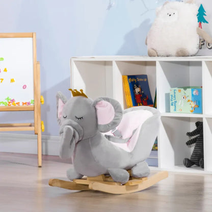Style Loft Collection Baby Elephant Wooden Rocking Chair