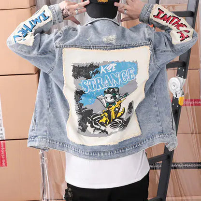 Style Loft Collection Sidewalk Surfin Patchwork Denim Jacket