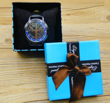 Style Loft Collection Round LED Leather Couples Watch