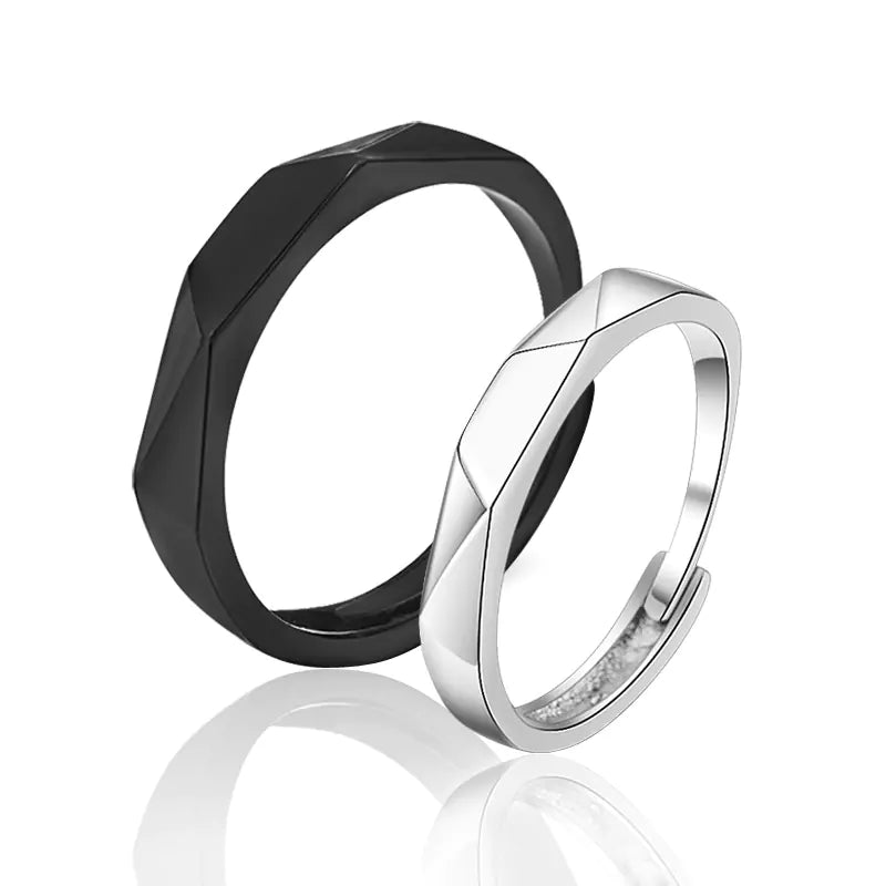 Style Loft Collection Geometric Diamond Couple Rings