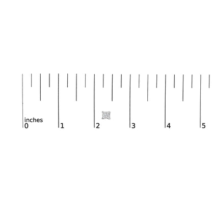 Style Loft Collection 14K White Gold Princess Cut Lab-Grown Diamond Solitaire Stud Earrings (F-G Color, VS2-SI1 Clarity)