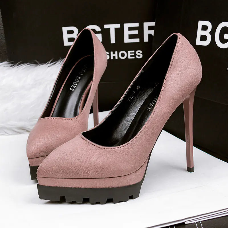 Style Loft Collection Stunning in Silence Suede Stilletos