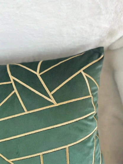 Style Loft Collection Velvet Geometric Pillowcase