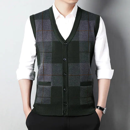 Style Loft Collection Senior Leadership Button Cardigan Vest