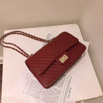 Style Loft Collection Vogue V-Pattern Chain Shoulder Bag