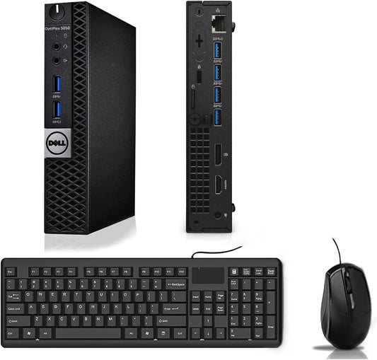 Style Loft Collection x DELL OptiPlex 5050 Micro Form Factor PC Computer Intel Core i5-7600T 32GB DDR4 512GB SSD WiFi BT Keyboard & Mouse Windows 10 Pro (Renewed)