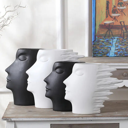 Style Loft Collection Gone In the Wind Modern Minimalist Face Vase