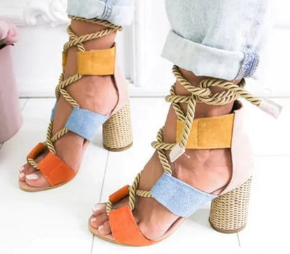 Style Loft Collection Backyard Barbecue Chunky Heel Sandals