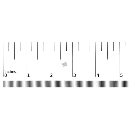 Style Loft Collection 14K White Gold Princess Cut Lab-Grown Diamond Solitaire Stud Earrings (F-G Color, VS2-SI1 Clarity)